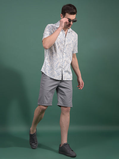 Blue Cotton Shorts-Men Shorts-Crimsoune Club
