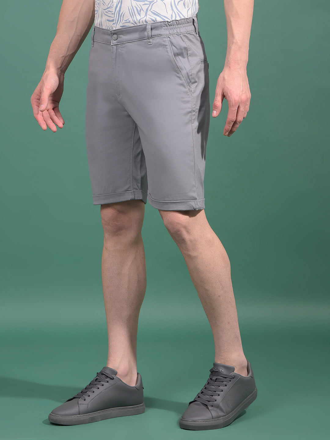 Blue Cotton Shorts-Men Shorts-Crimsoune Club