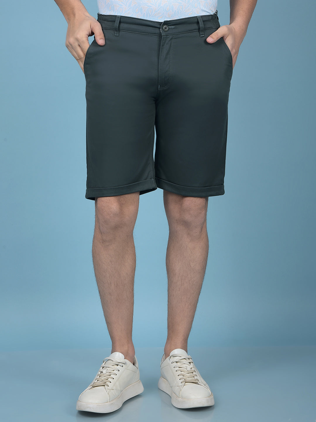Green Shorts-Men Shorts-Crimsoune Club