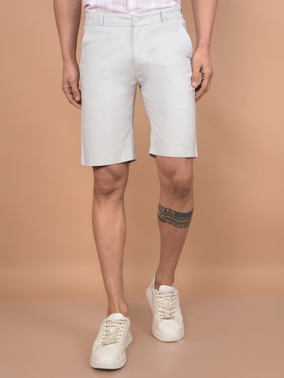 Grey Cotton Shorts-Men Shorts-Crimsoune Club