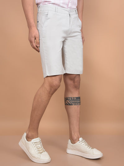 Grey Cotton Shorts-Men Shorts-Crimsoune Club