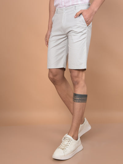 Grey Cotton Shorts-Men Shorts-Crimsoune Club