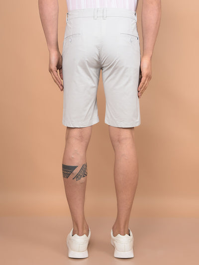 Grey Cotton Shorts-Men Shorts-Crimsoune Club