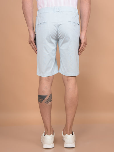 Blue Cotton Shorts-Men Shorts-Crimsoune Club