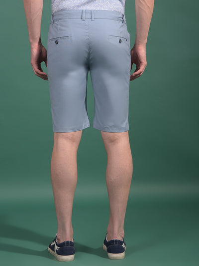 Blue Cotton Shorts-Men Shorts-Crimsoune Club