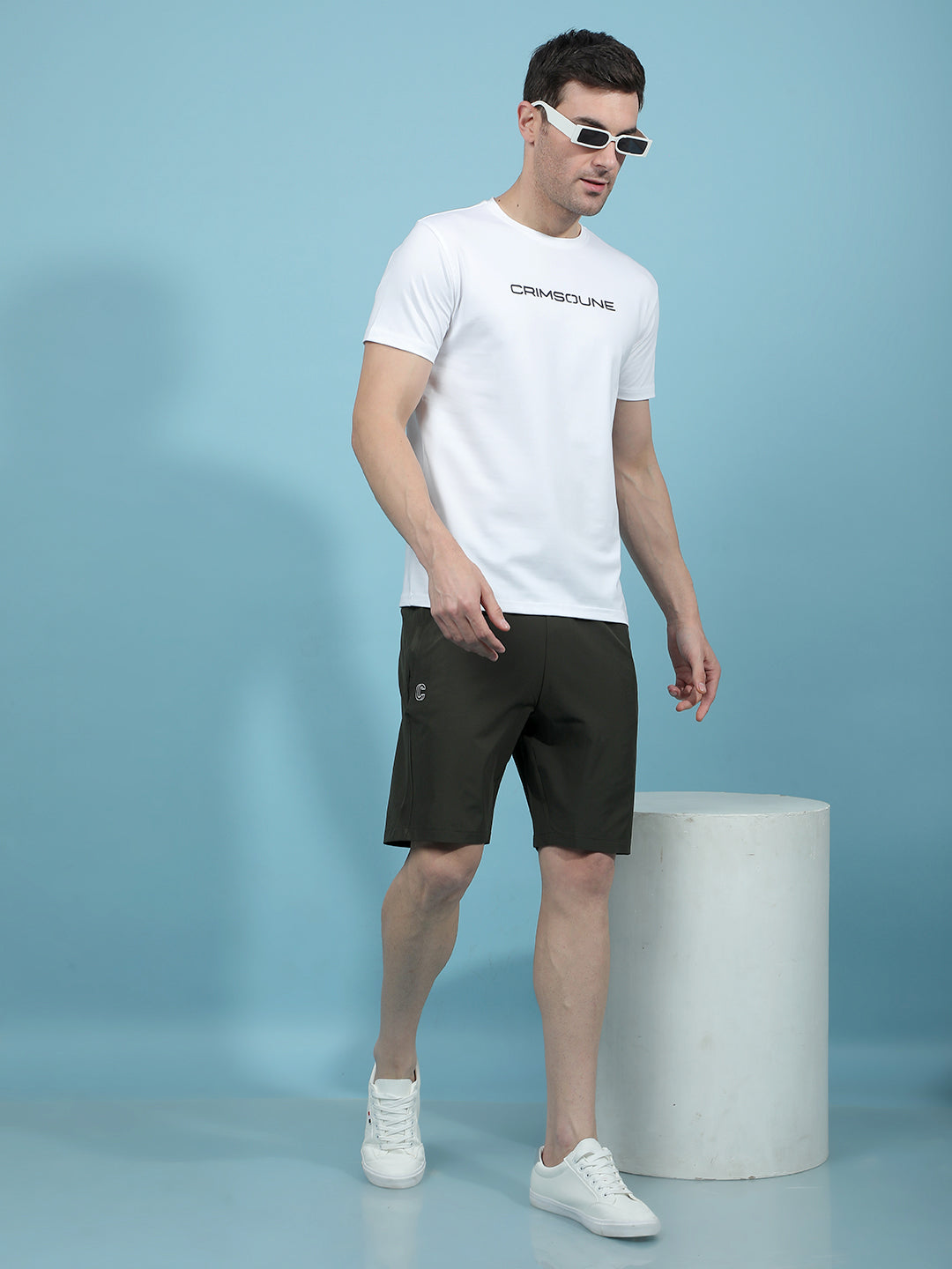 Olive Shorts-Men Shorts-Crimsoune Club