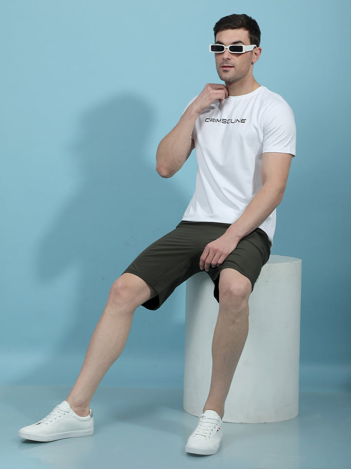 Olive Shorts-Men Shorts-Crimsoune Club