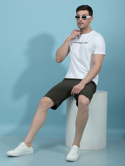 Olive Shorts-Men Shorts-Crimsoune Club