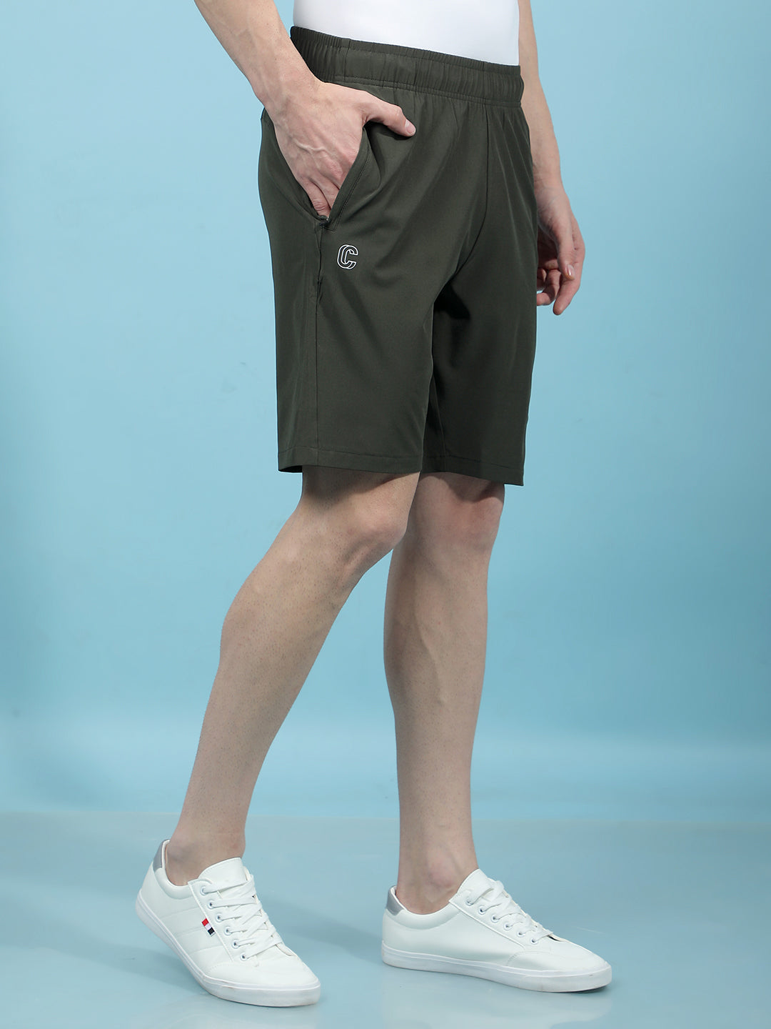 Olive Shorts-Men Shorts-Crimsoune Club
