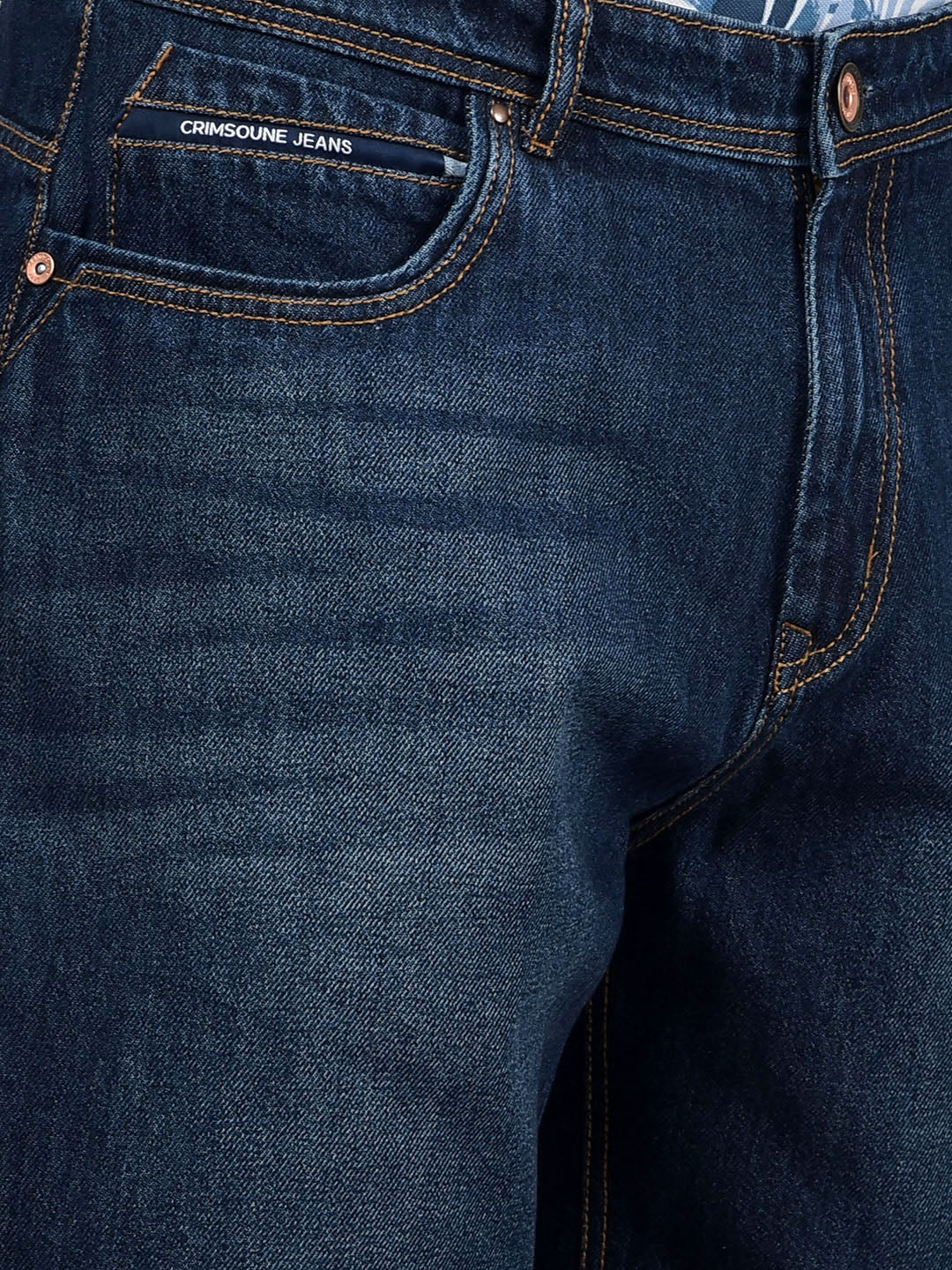 Navy Blue 100% Cotton Denim Shorts-Men Shorts-Crimsoune Club