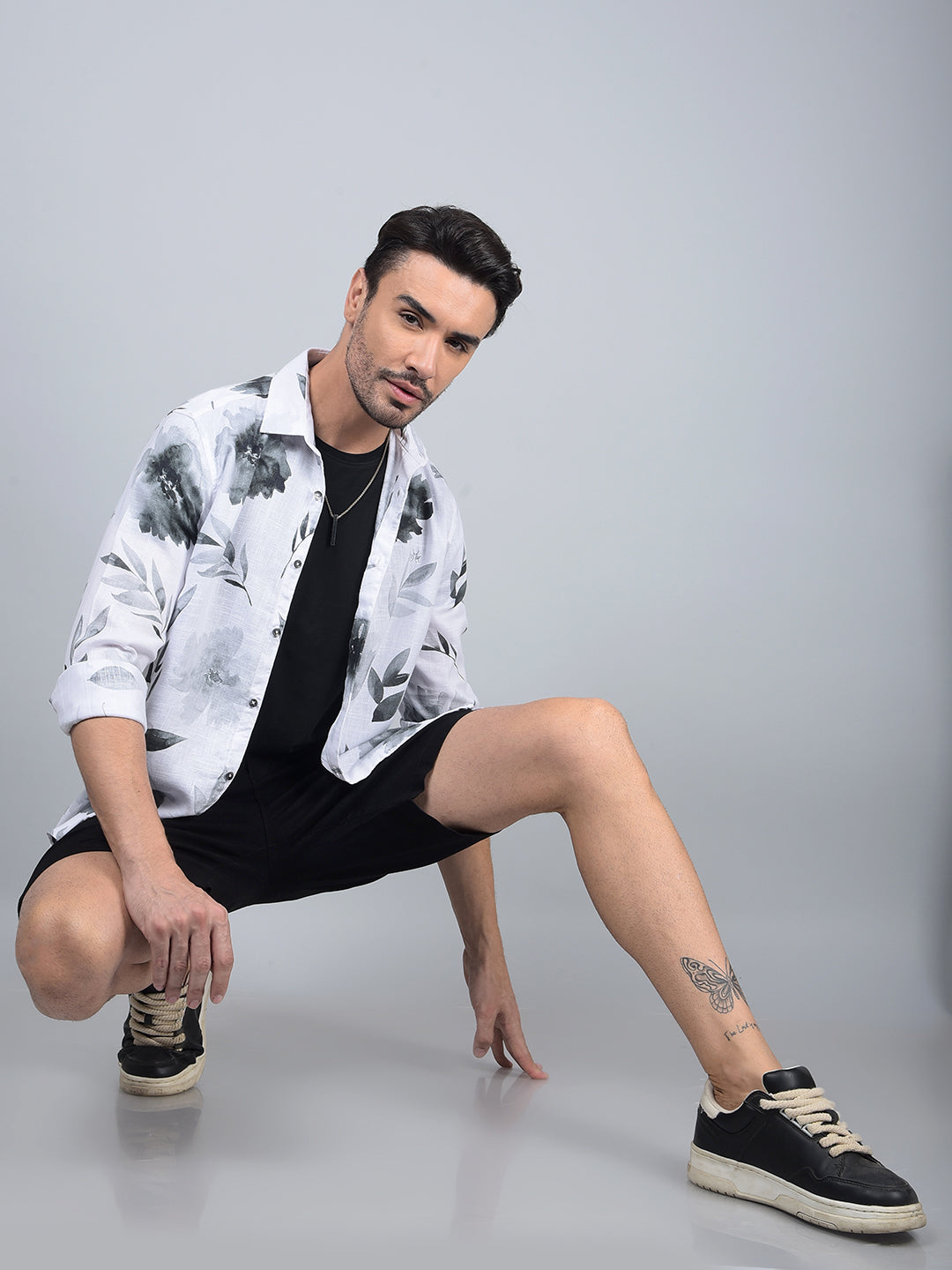 Black Cotton Shorts-Men Shorts-Crimsoune Club