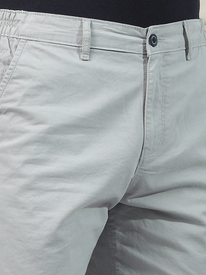 Coastal Blue 100% Cotton Casual Shorts-Men Shorts-Crimsoune Club