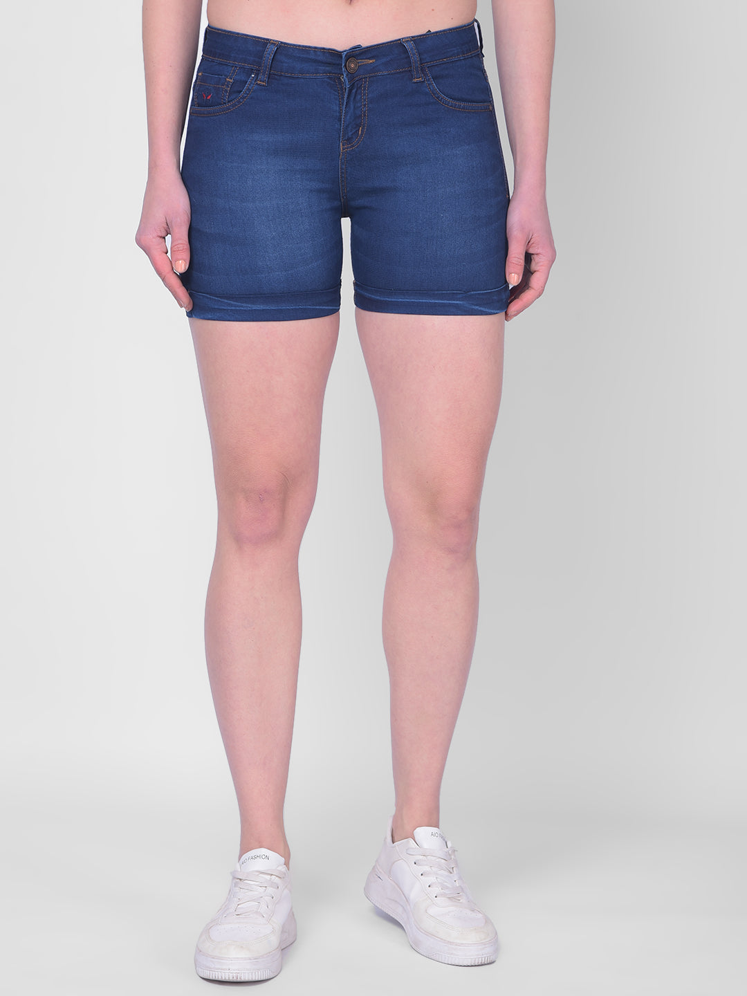 Navy Blue Shorts-Women Shorts-Crimsoune Club