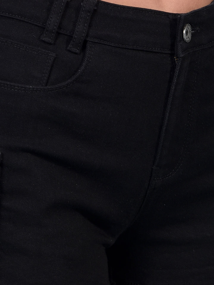 Black Hot Pants-Women Shorts-Crimsoune Club