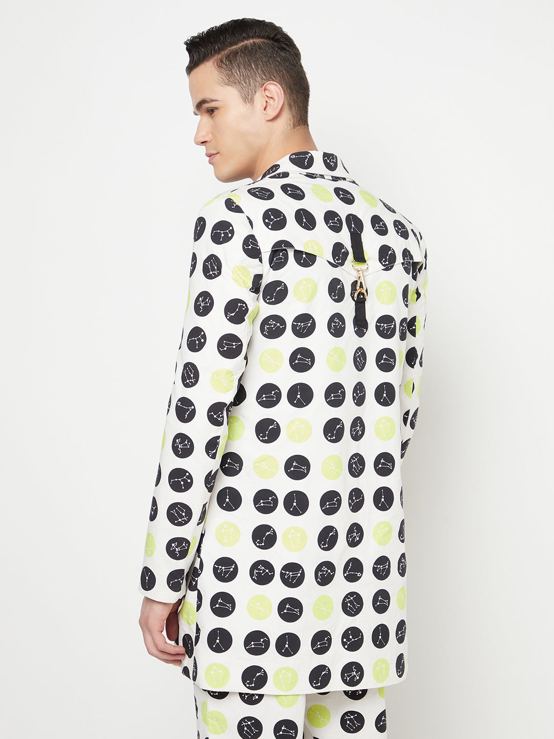 Constellation Printed Polka Dot Blazer-Men Blazers-Crimsoune Club