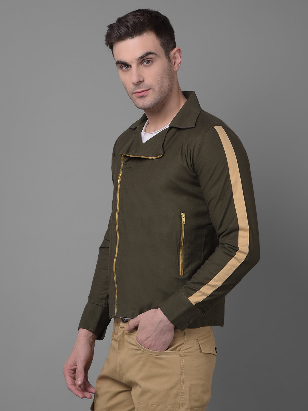 Olive Jacket-Men Jackets-Crimsoune Club