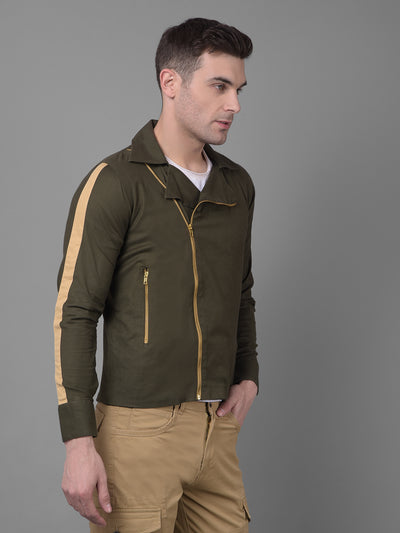 Olive Jacket-Men Jackets-Crimsoune Club