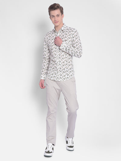 White Floral Shirt-Men Shirts-Crimsoune Club