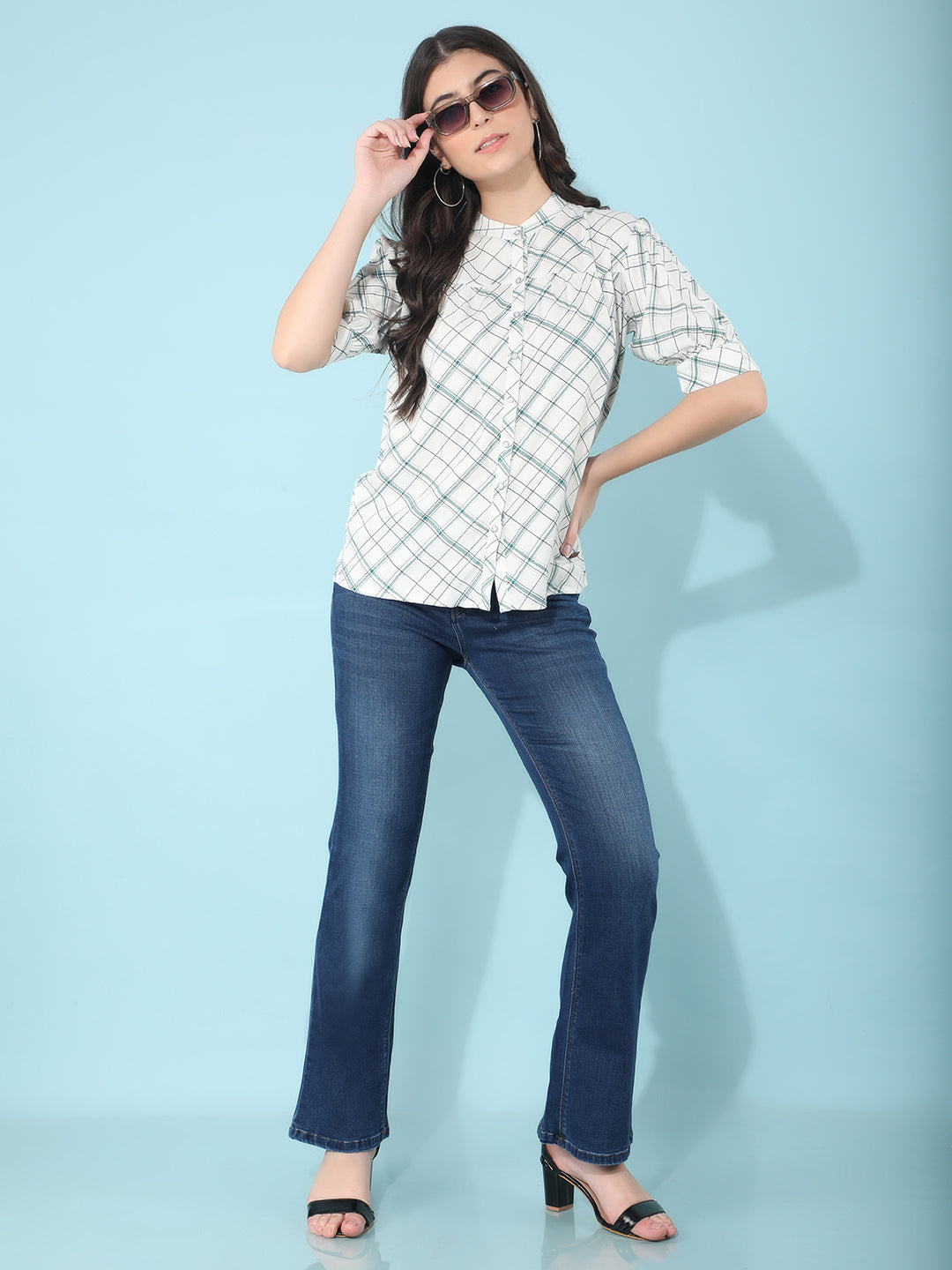 White Printed Top-Women Tops-Crimsoune Club