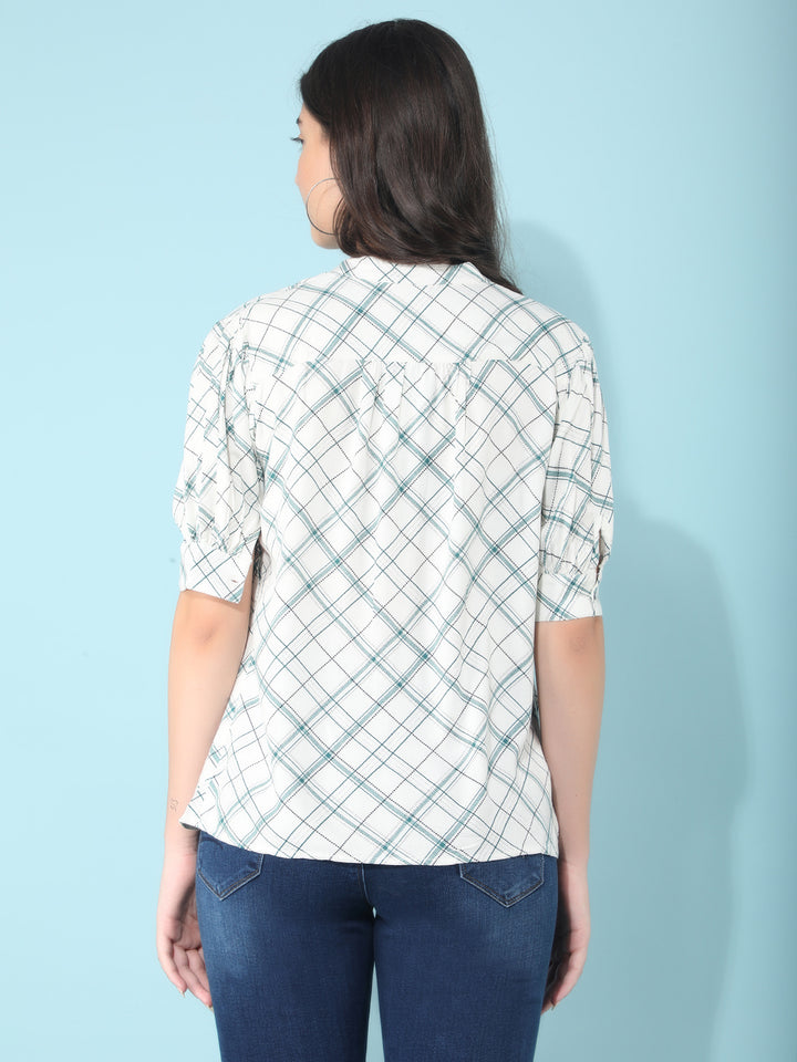 White Printed Top-Women Tops-Crimsoune Club