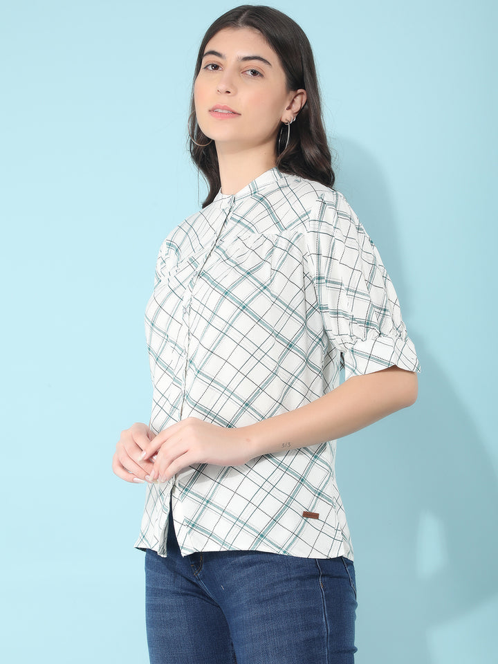White Printed Top-Women Tops-Crimsoune Club