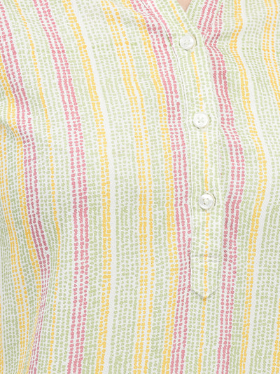Striped Multicolored-Colour Top-Women Tops-Crimsoune Club