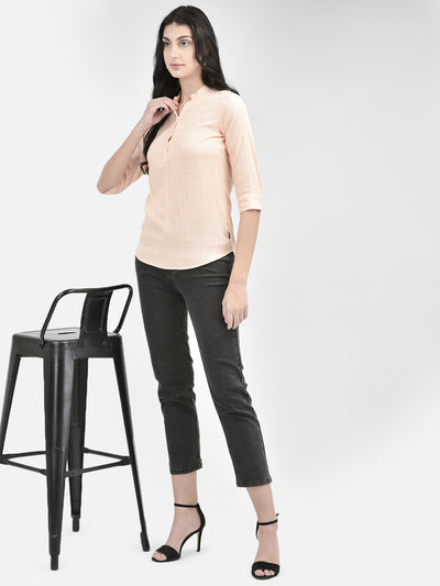 Peach Top-Women Tops-Crimsoune Club