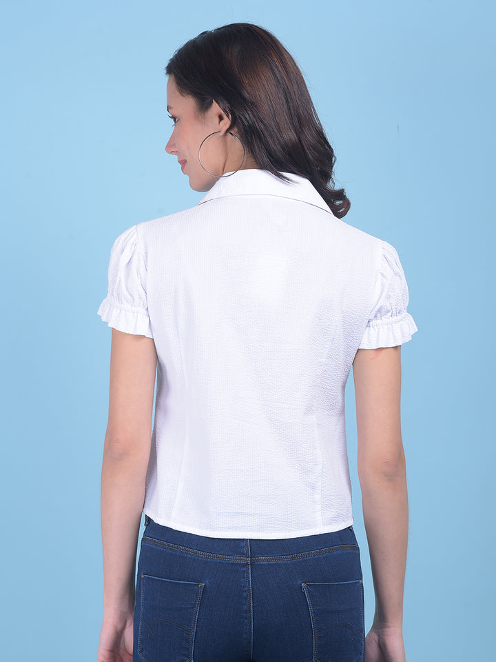 White Top-Women Tops-Crimsoune Club