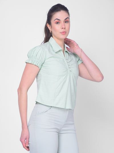 Green Top-Women Tops-Crimsoune Club