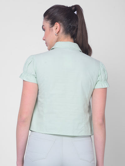 Green Top-Women Tops-Crimsoune Club