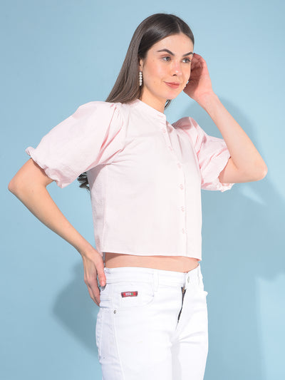 Pink Printed 100% Cotton Top-Women Tops-Crimsoune Club