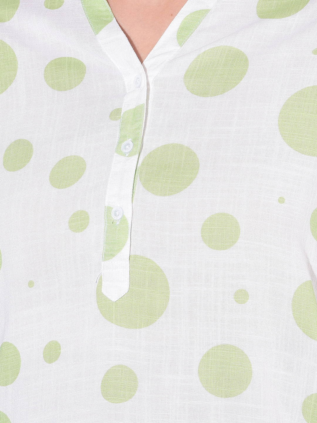 Green Polka Dots Top-Women Tops-Crimsoune Club