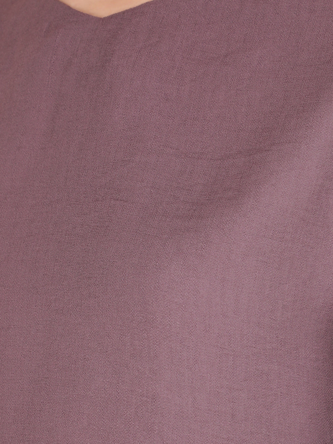 Purple V-Neck Top-Women Tops-Crimsoune Club