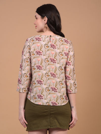 Women's Multi-Color Floral Print Top-Women Tops-Crimsoune Club