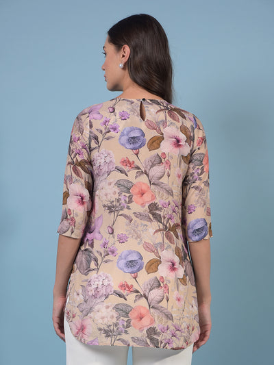 Women's Multi-Color Floral Print Top-Women Tops-Crimsoune Club