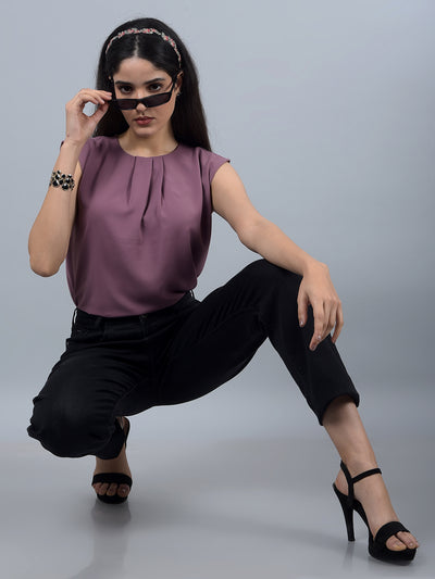 Purple Top-Women Tops-Crimsoune Club