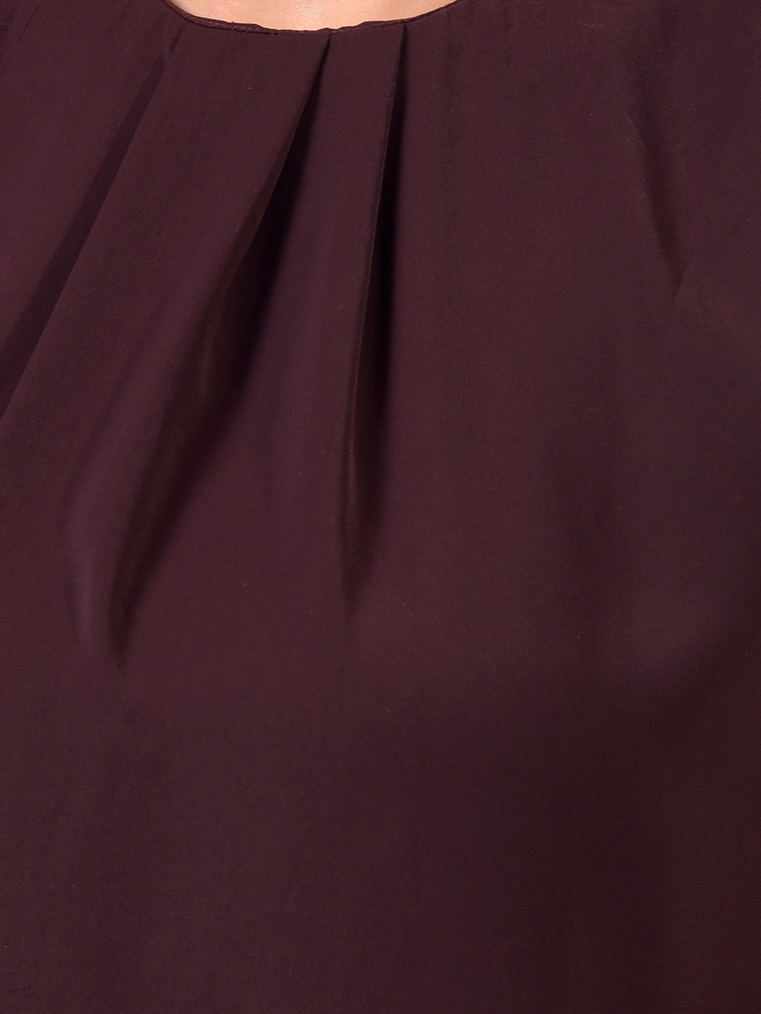 Women's Wine Sleeveless Top-Women Tops-Crimsoune Club