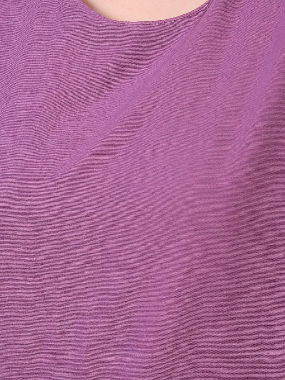 Women's Purple Linen Top-Women Tops-Crimsoune Club