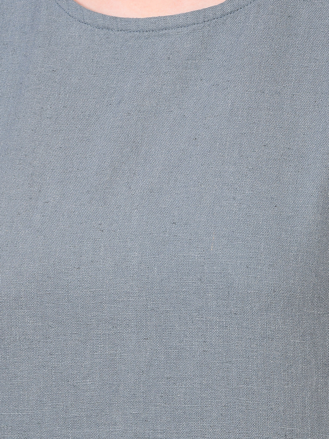 Women's Green Linen Top-Women Tops-Crimsoune Club