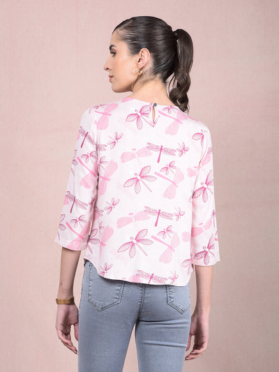 Purple Printed Top-Women Tops-Crimsoune Club