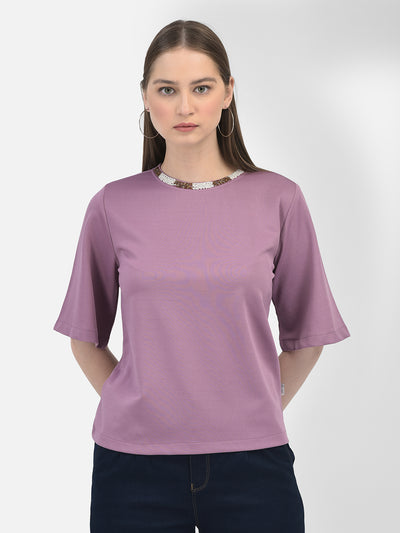 Purple Top-Women Tops-Crimsoune Club