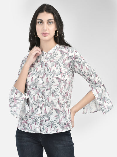 Pink Floral Top-Women Tops-Crimsoune Club