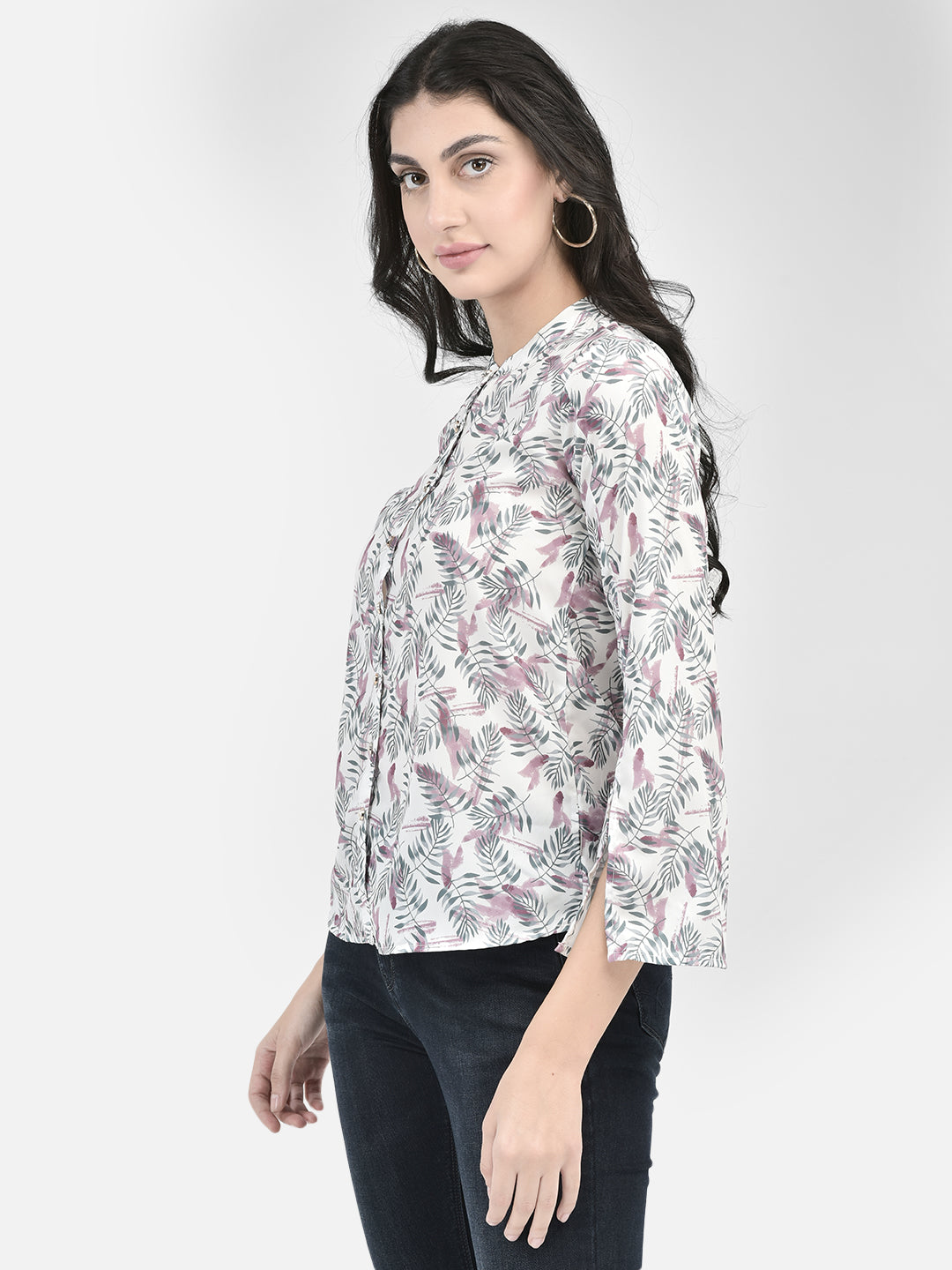 Pink Floral Top-Women Tops-Crimsoune Club