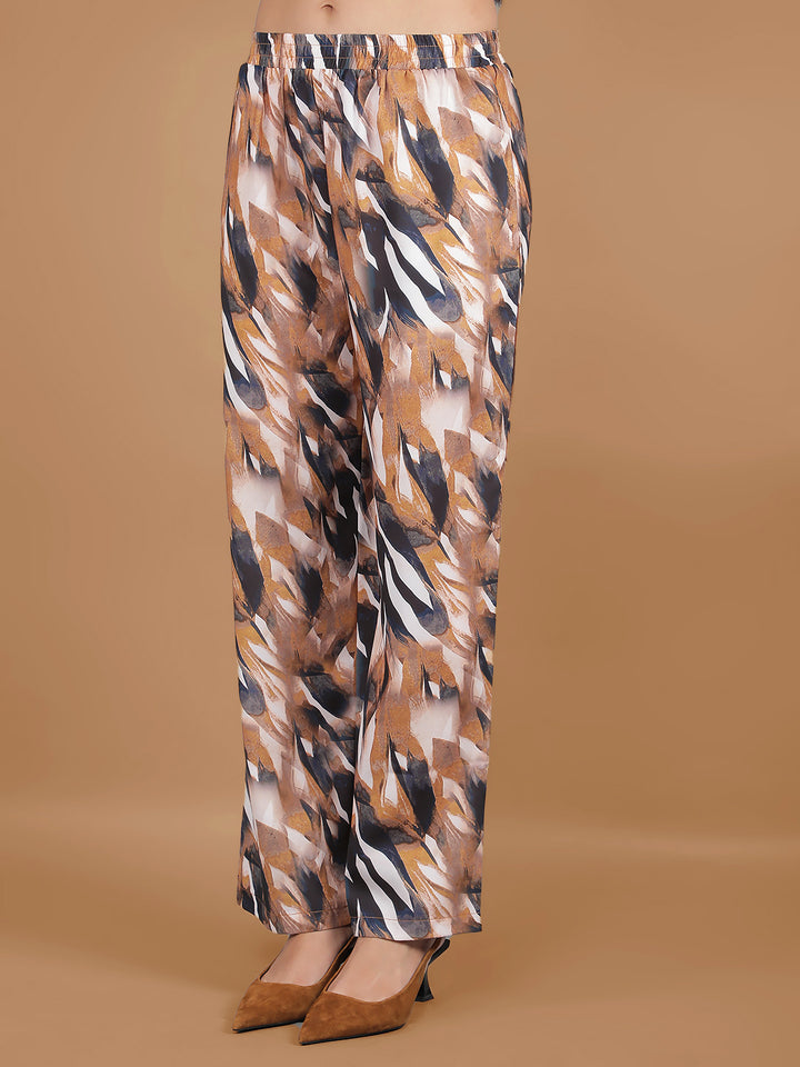 Mustard Abstract Print Co-Ord Set-Women Co-Ord Sets-Crimsoune Club