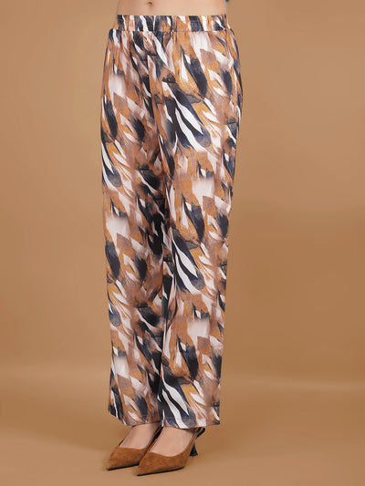 Mustard Abstract Print Co-Ord Set-Women Co-Ord Sets-Crimsoune Club