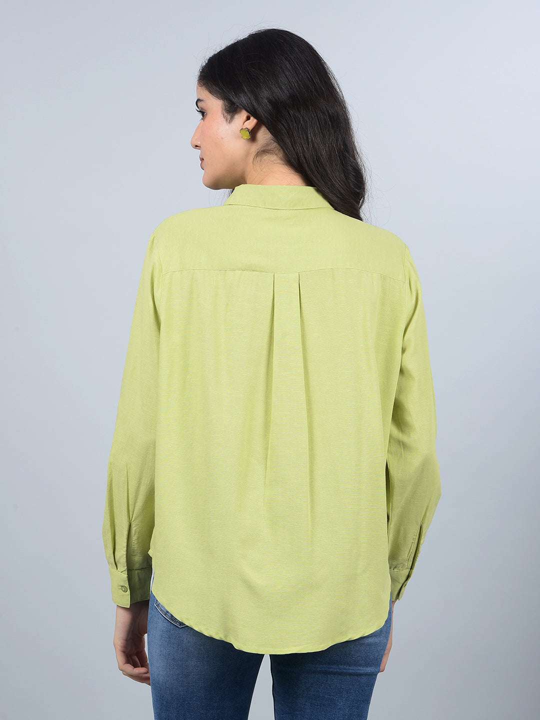 Green Shirt-Women Shirts-Crimsoune Club