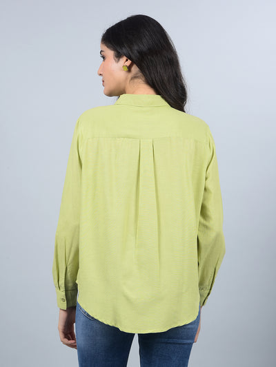 Green Shirt-Women Shirts-Crimsoune Club