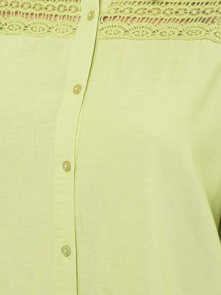 Green Shirt-Women Shirts-Crimsoune Club