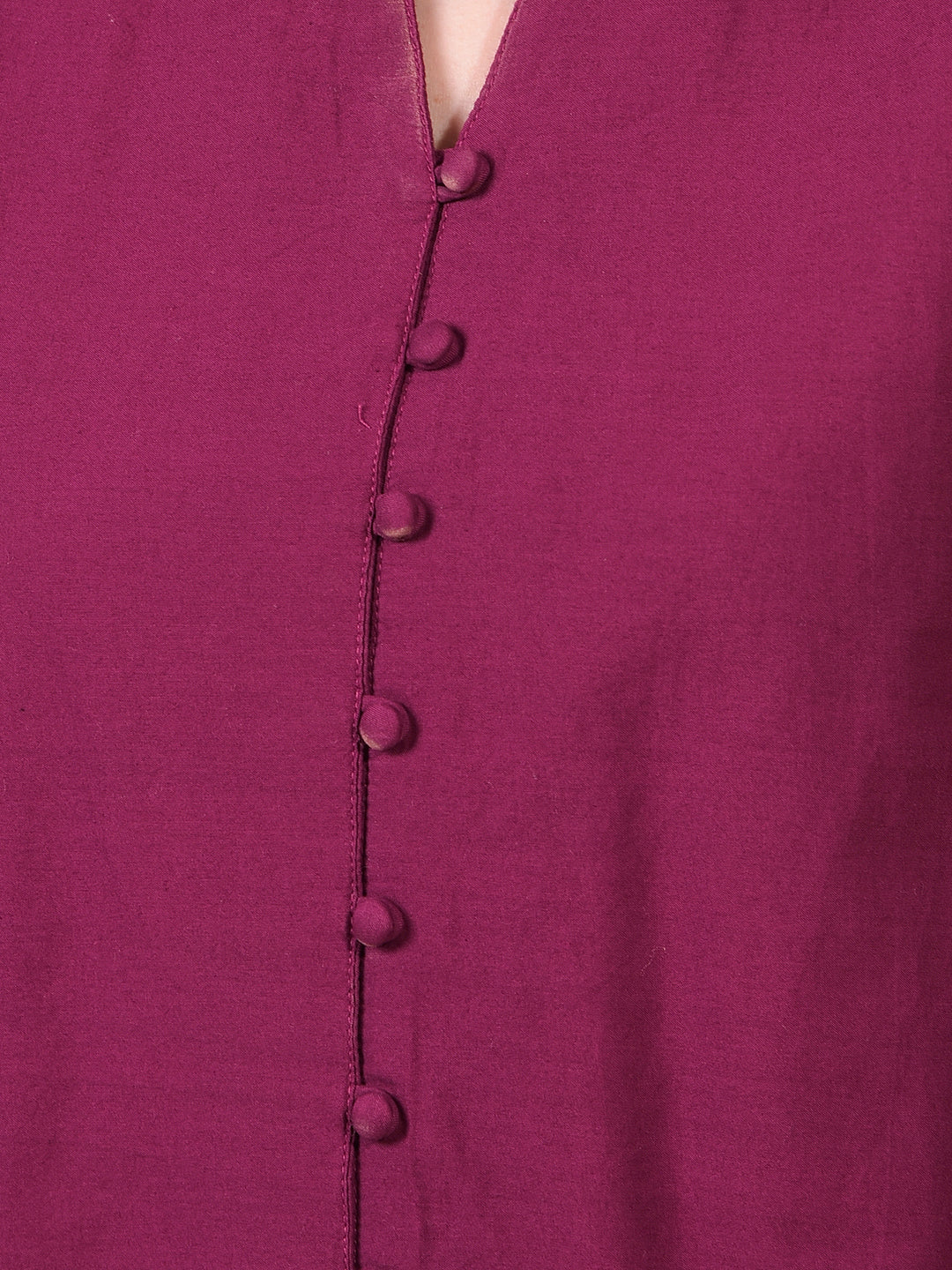 Women's Red V-Neck 100% Cotton Cropped Top-Women Tops-Crimsoune Club