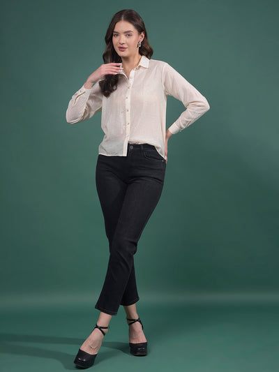 Yellow Embellished Shirt-Women Shirts-Crimsoune Club